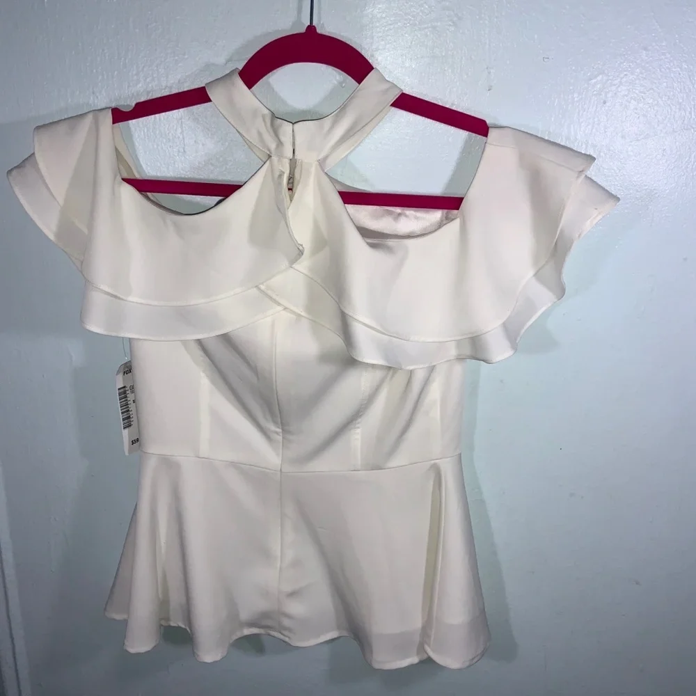 Gracia Ruffle Halter Shirt Size S - Picture 6 of 6